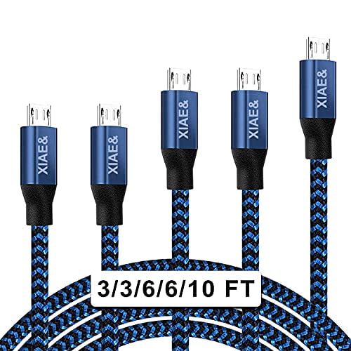 Android Smartphones Micro USB Cable Tablets and More Right Angle Micro Charger Cord for Samsung Galaxy S7 S6 Edge Android Charger 5-Pack 3FT Kindle Android Smartphones Micro USB Cable Tablets and More Right Angle Micro Charger Cord for Samsung Galaxy S7 S6 Edge Android Charger 5-Pack 3FT Kindle